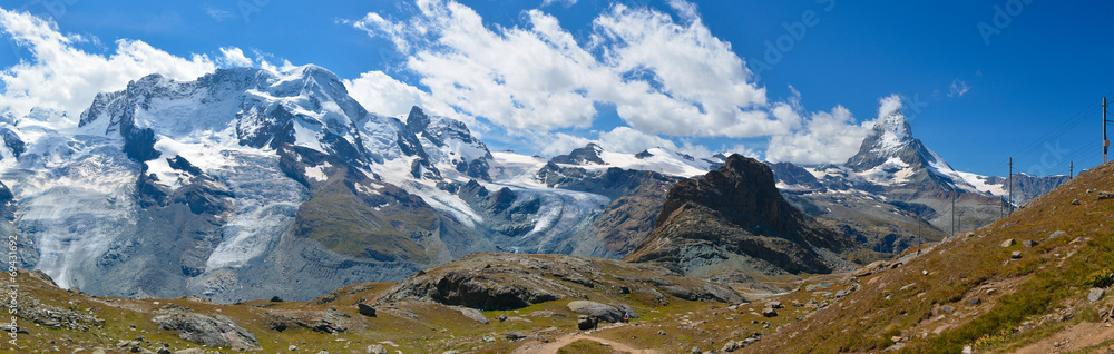 Krajobraz alpejski - obrazy, fototapety, plakaty 