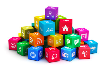 Poster - Mobile applications and media technology concept