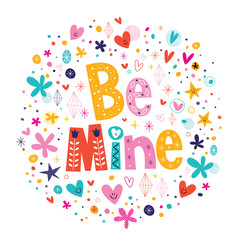 Wall Mural - Be mine Valentine's day love card
