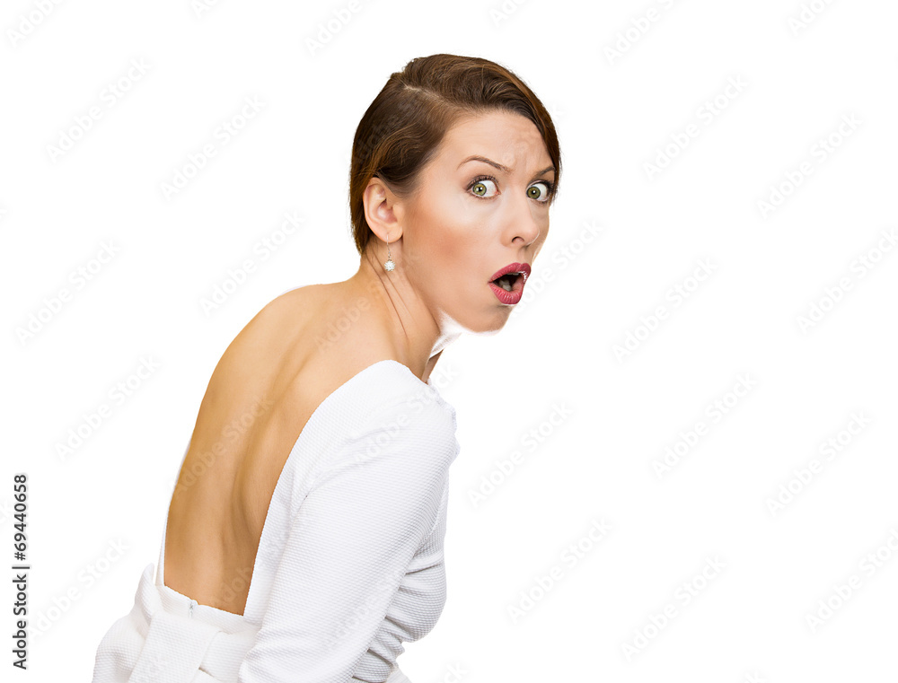 Woman Looking Back Over Shoulder