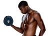© WavebreakmediaMicro - Serious fit shirtless young man lifting dumbbell