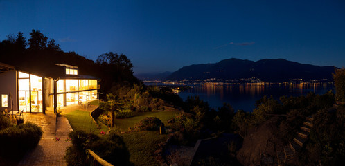 Nocturne view of villa