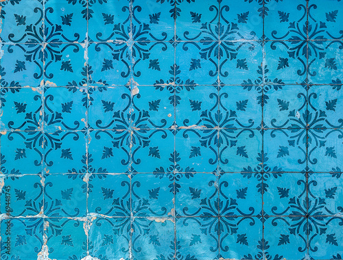 Naklejka samoprzylepna Vintage azulejos, tradycyjne portugalskie kafelki