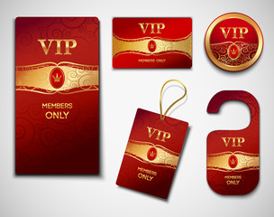 Wall Mural - Vip cards design template