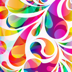 Wall Mural - abstract colorful arc-drop background.