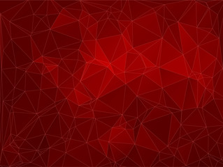 Wall Mural - Abstract 2D red polygonal background