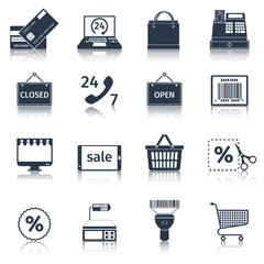 Sticker - E-commerce icons set black