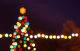 Fototapeta Mosty linowy / wiszący - Christmas Background
