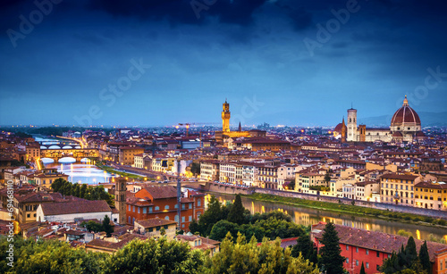 Plakat na papierze fotorealistycznym Florence skyline
