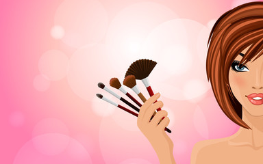 Sticker - Make up background