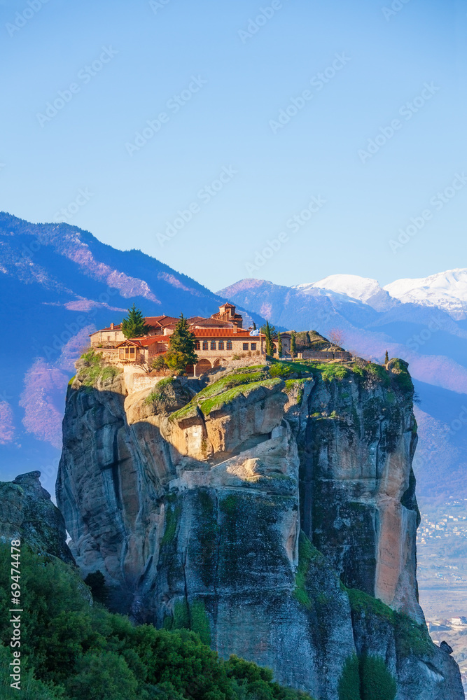 View on the Monastery of Holy Trinity, Greece - obrazy, fototapety, plakaty 