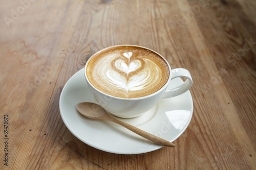 Naklejka na szybę A cup of coffee latte