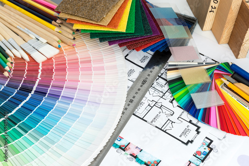 Fotografia Selection of colors and materials for home renovation