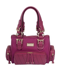 violet handbag isolted on white