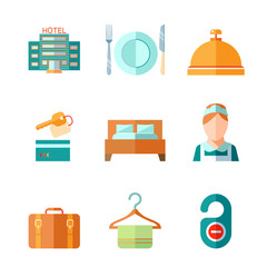 Sticker - Set of hotel icons