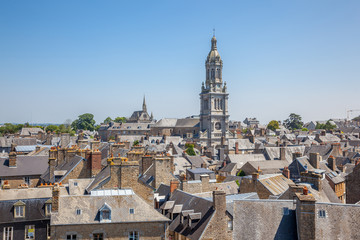 Basilique Saint-Gervais, Avranches, depuis le donjon