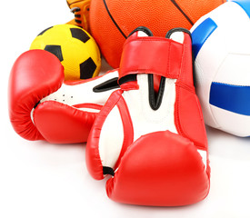 Sticker - Sports equipment isolated on white