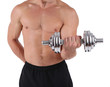 © Africa Studio - Young muscular sportsman execute exercise with dumbbell