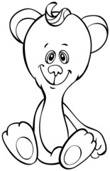 Poster - Outline funny bear