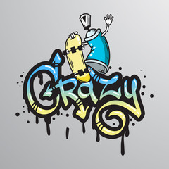 Graffiti word character print