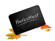 Blackboard mit Herbstlaub - Herbstfest