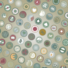 Wall Mural - Collection caps