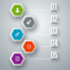 Wall Mural - Vector abstract infographic design. Workflow layout template