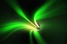 Green Vortex With Bright Light