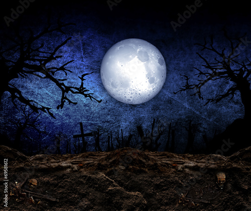 Plakat na papierze fotorealistycznym Tło festiwalu halloween