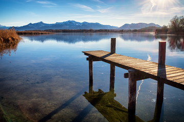 Sticker - old wooden jetty