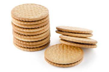 Canvas Print - Sandwich biscuits with chocolate filling