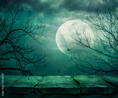 Naklejka samoprzylepna Tło halloween z tabeli
