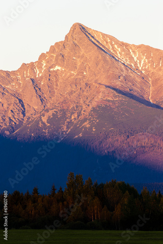 Obraz na płótnie canvas dwuczęściowy "dyptyk" Krivan mountain, vysoke tatry (wysokie tatry), słowacja