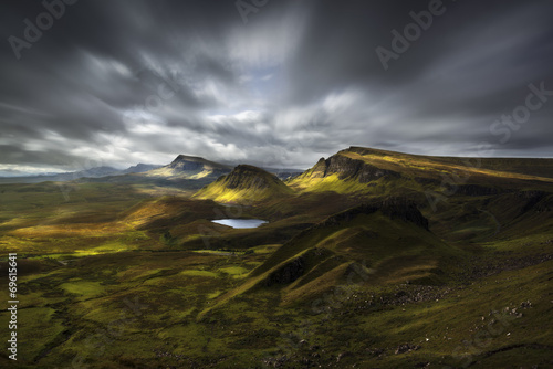 Board z aluminiowym obramowaniem Quiraing view, scotland