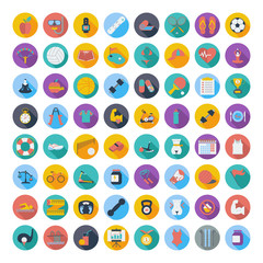 Fitness icons set