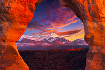 La Sal Mountains, Seen Through Delicate Arch