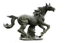 Picture Of A Horse Statue With White Background
