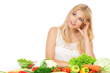 Woman with vegetables