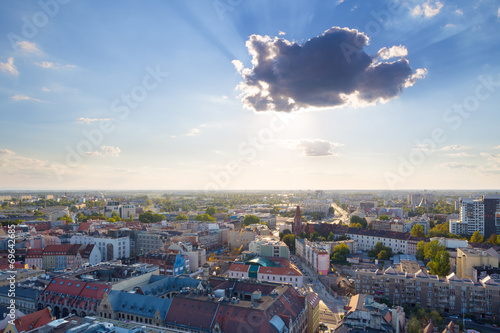 Board z aluminiowym obramowaniem Wrocławskie stare miasto