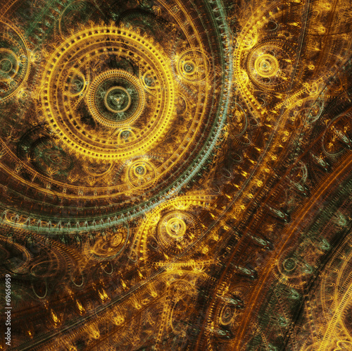 Obraz na płótnie canvas trzyczęściowy "tryptyk" Fantasy steampunk design