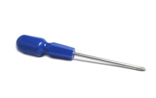Screwdriver With A Cross And Blue Handle