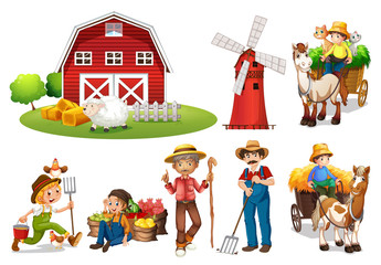 Wall Mural - Farm set