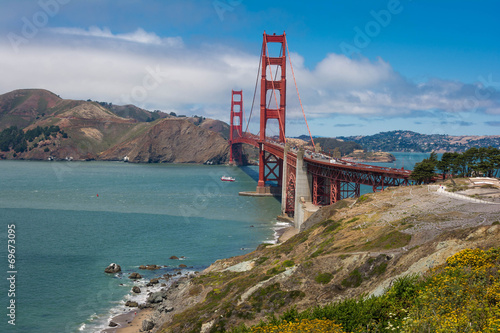 Naklejka - mata magnetyczna na lodówkę The Golden Gate Bridge, San Francisco