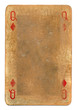 ancient  grunge playing card queen of diamonds background