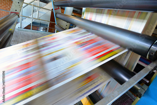 Fotografie, Obraz Druckmaschine für Tageszeitung // printing machine
