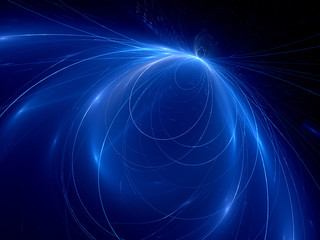 Wall Mural - glowing curves