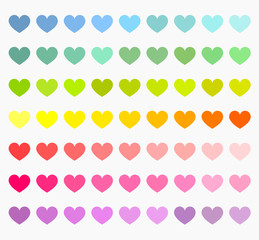 Wall Mural - colorful hearts collection