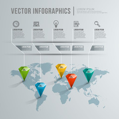 Wall Mural - Vector abstract infographic design. Workflow layout template