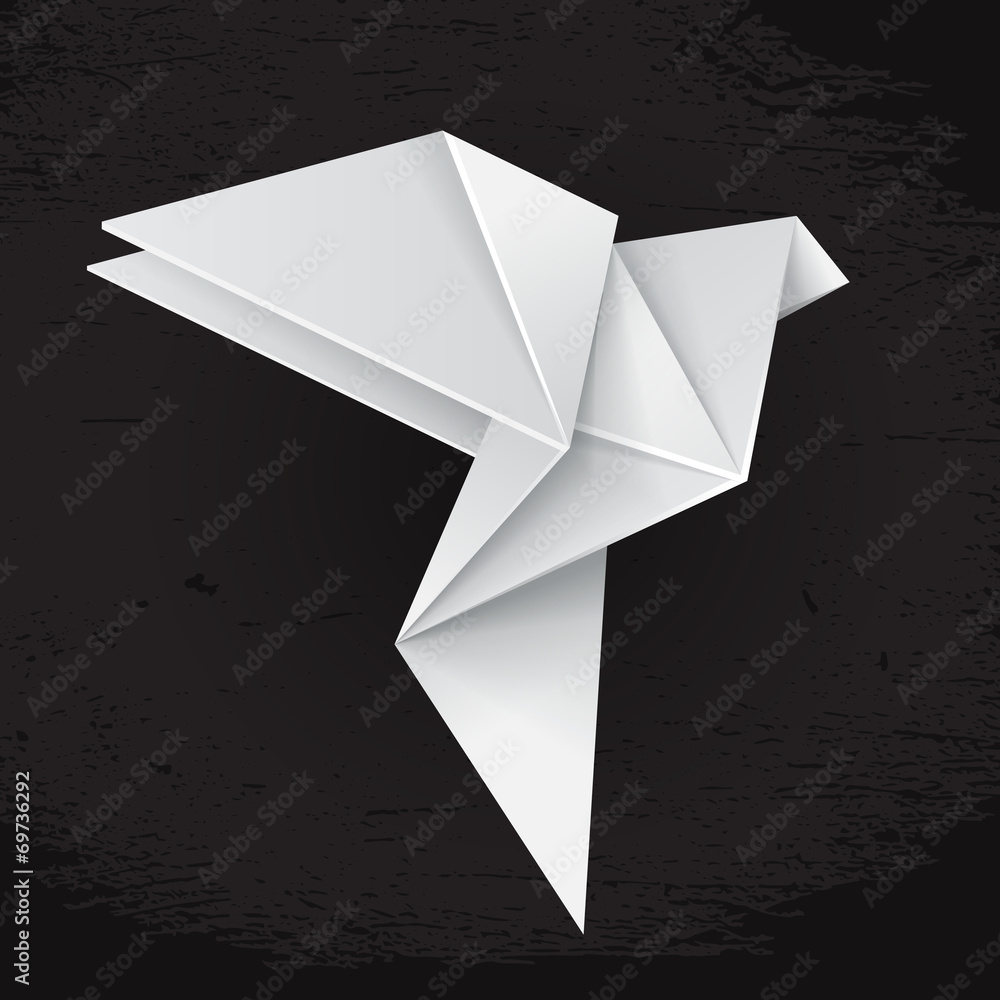 White origami dove Stock Vector | Adobe Stock, image size:1000x1000