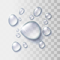 Wall Mural - Transparent water drop